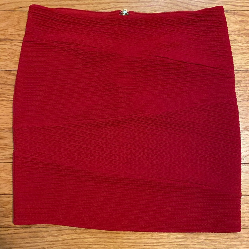 Adorable, barely worn red bodycon miniskirt!